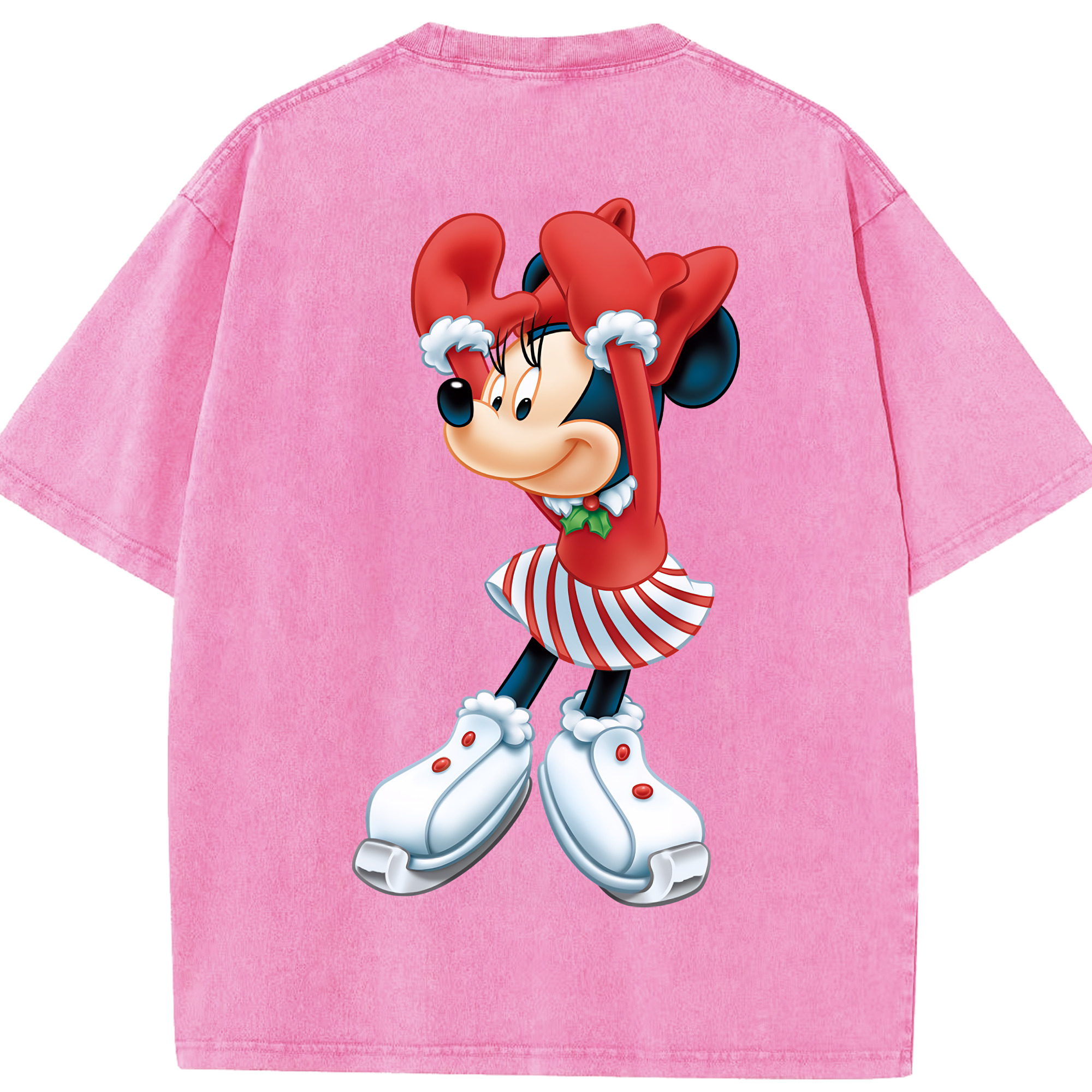 （画像用） ミッキーマウス Mickey Mouse 綿100% ヴィンテージ風 半袖Tシャツ（背面プリント）